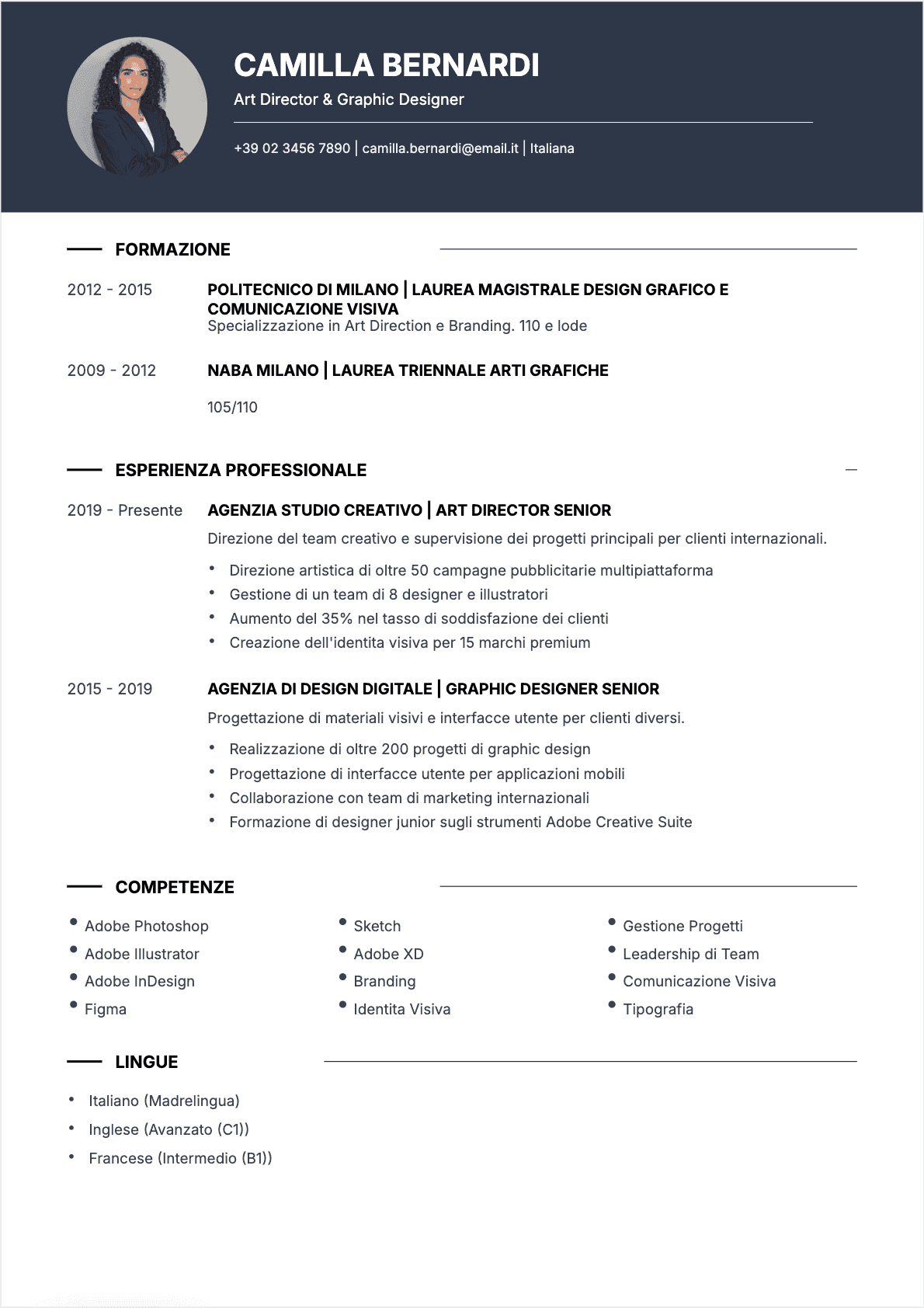 CV template Mono