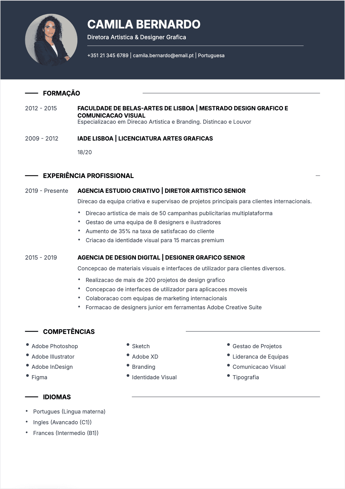 CV template Mono