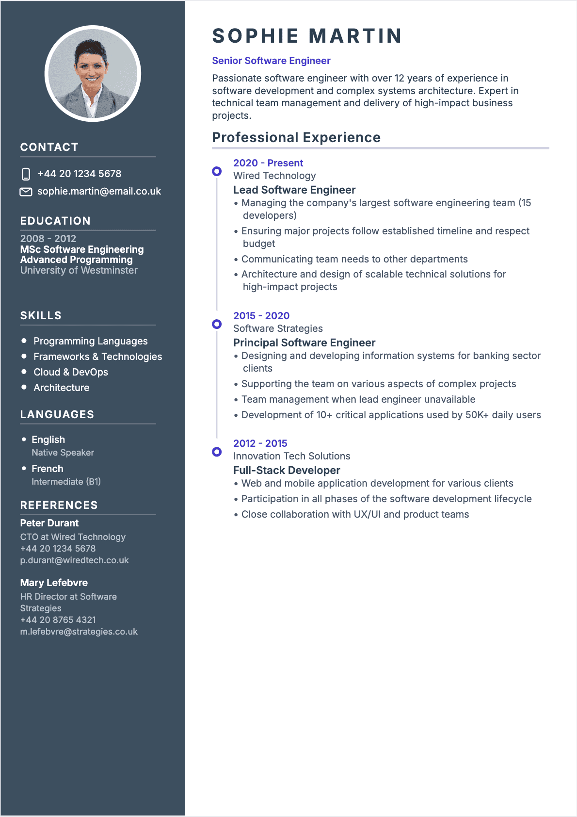 CV template Pulse