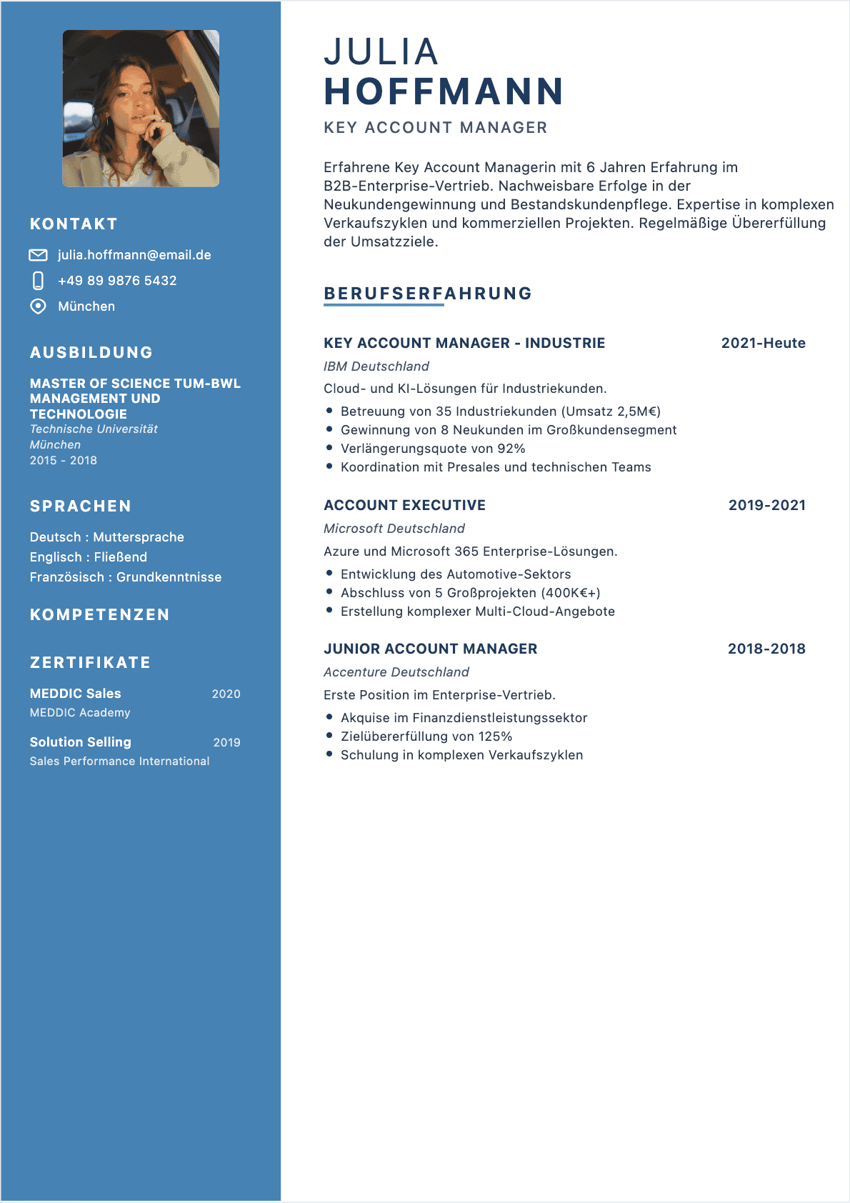 CV Business Developer Confirmé - Business Developer Lebenslauf