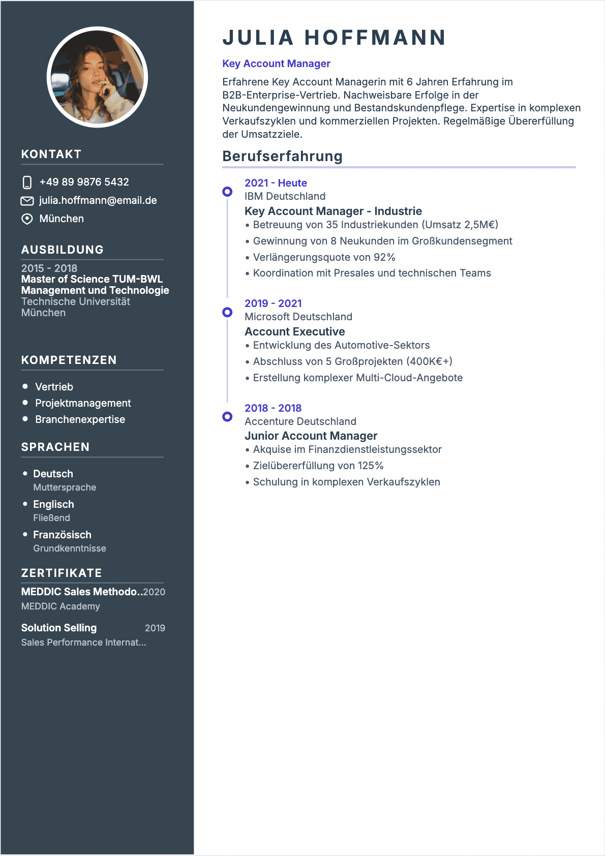 CV Business Developer Confirmé - Business Developer Lebenslauf