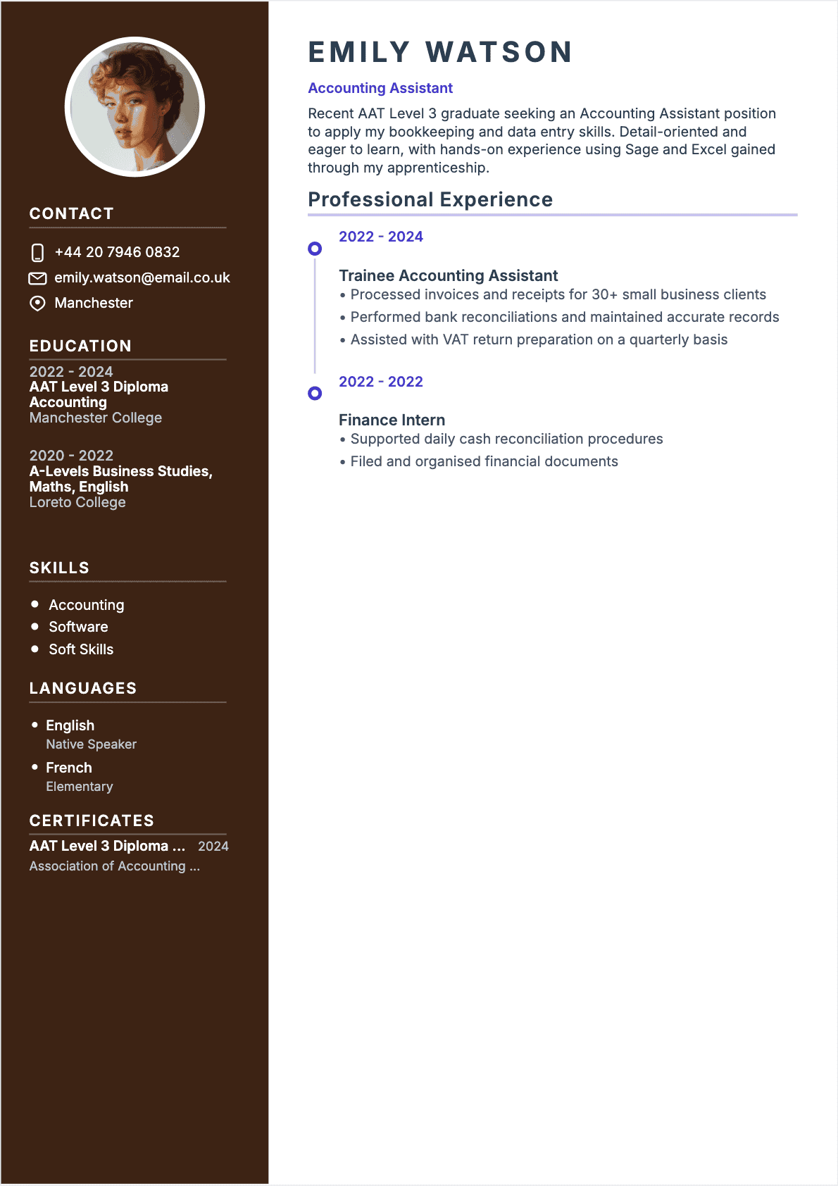 Resume Accounting Assistant Junior - Accounting Assistant Resume