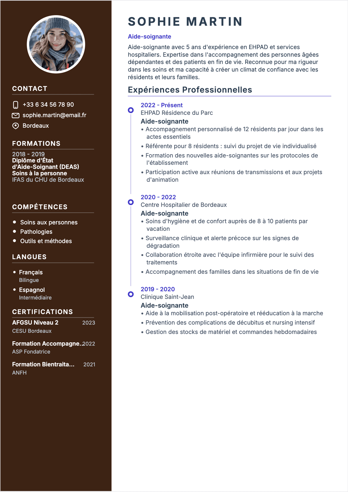 CV Aide-soignant