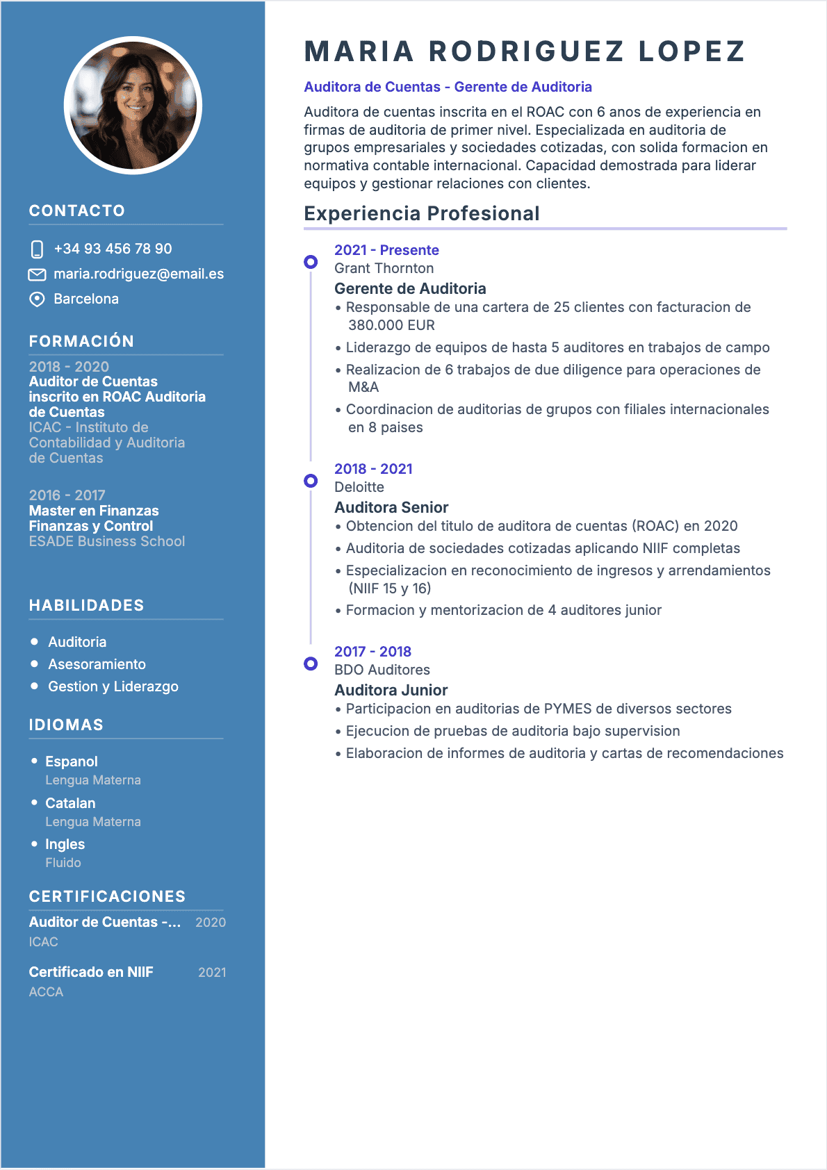 CV Chartered Accountant Confirmé - CV Chartered Accountant