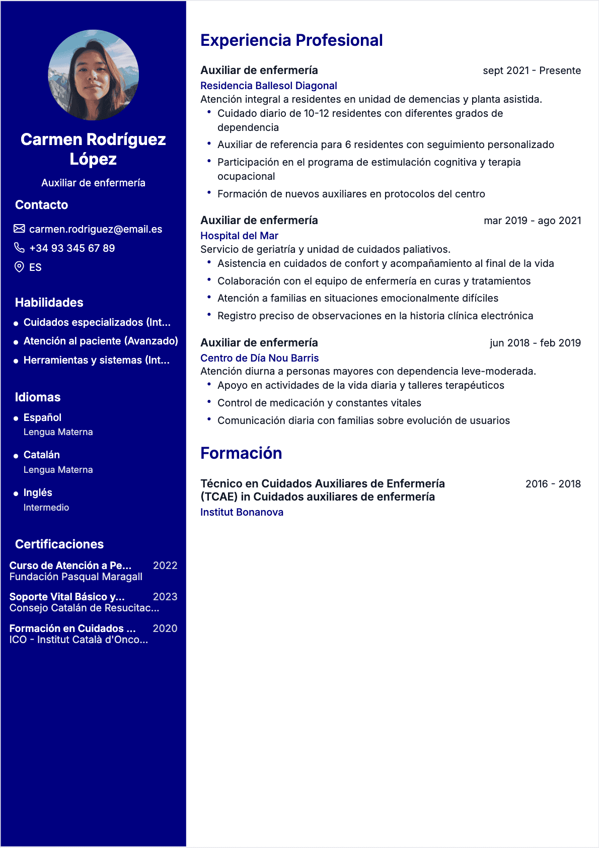 CV Healthcare Assistant Confirmé - CV Healthcare Assistant