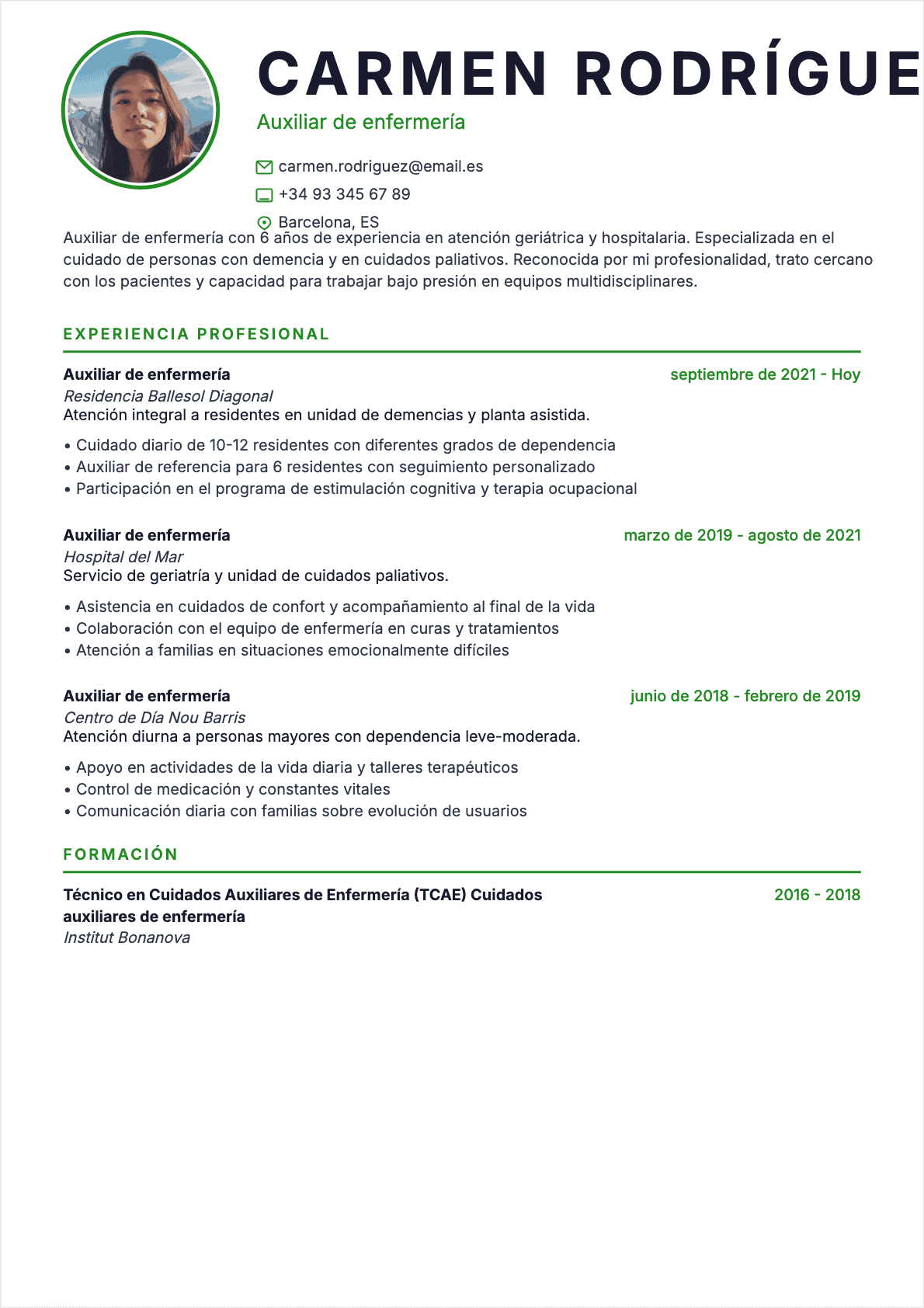 CV Healthcare Assistant Confirmé - CV Healthcare Assistant