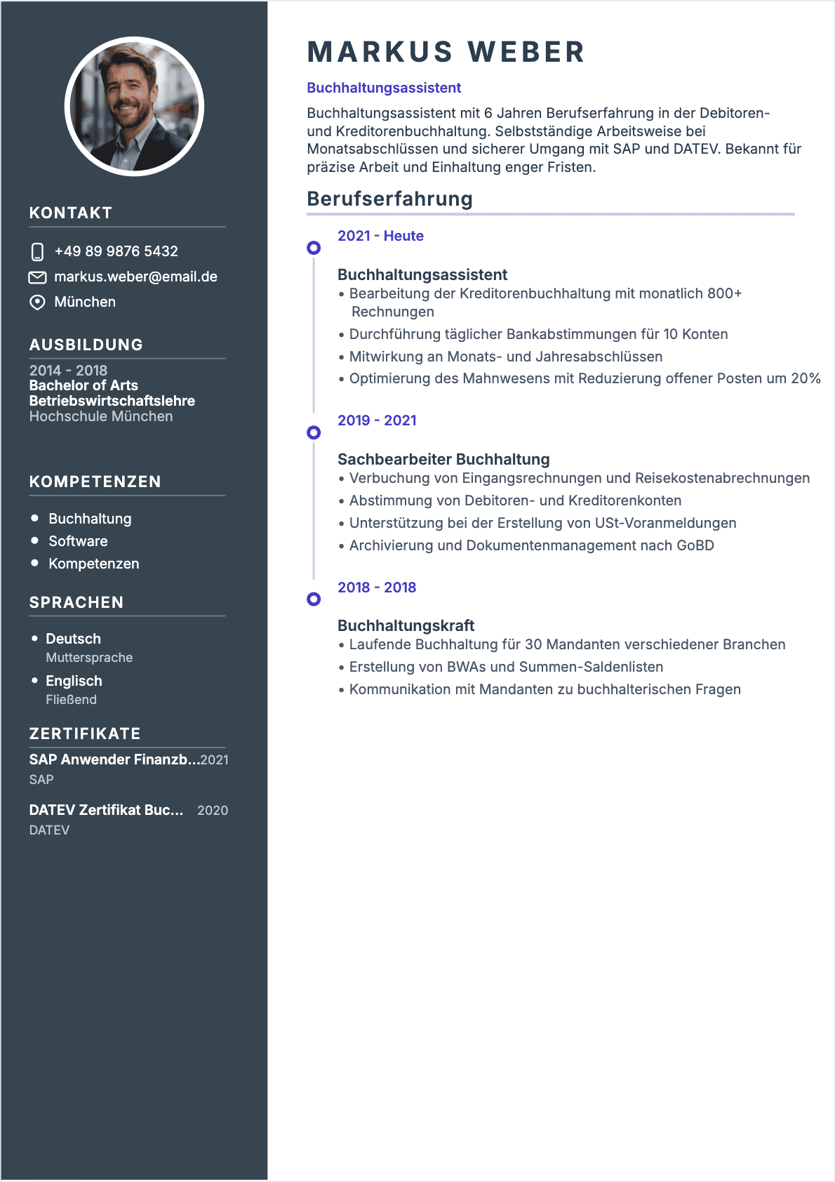 Buchhaltungsassistent Confirmé - Buchhaltungsassistent Lebenslauf
