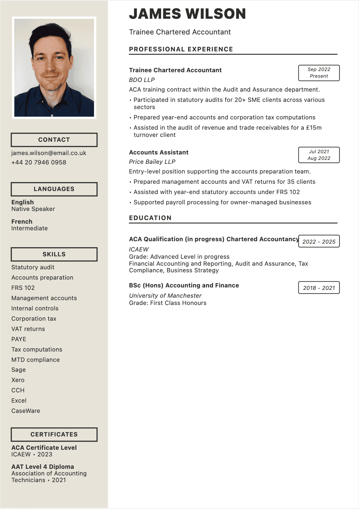 Resume CPA Junior - CPA Resume