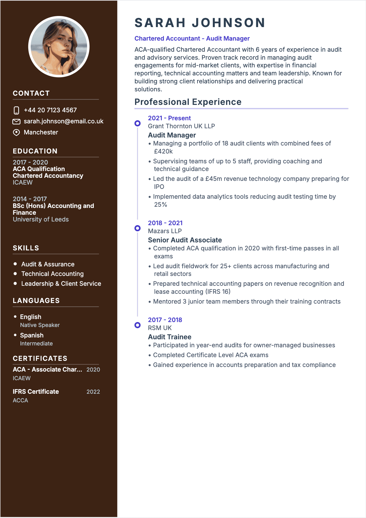 Resume CPA Confirmé - CPA Resume