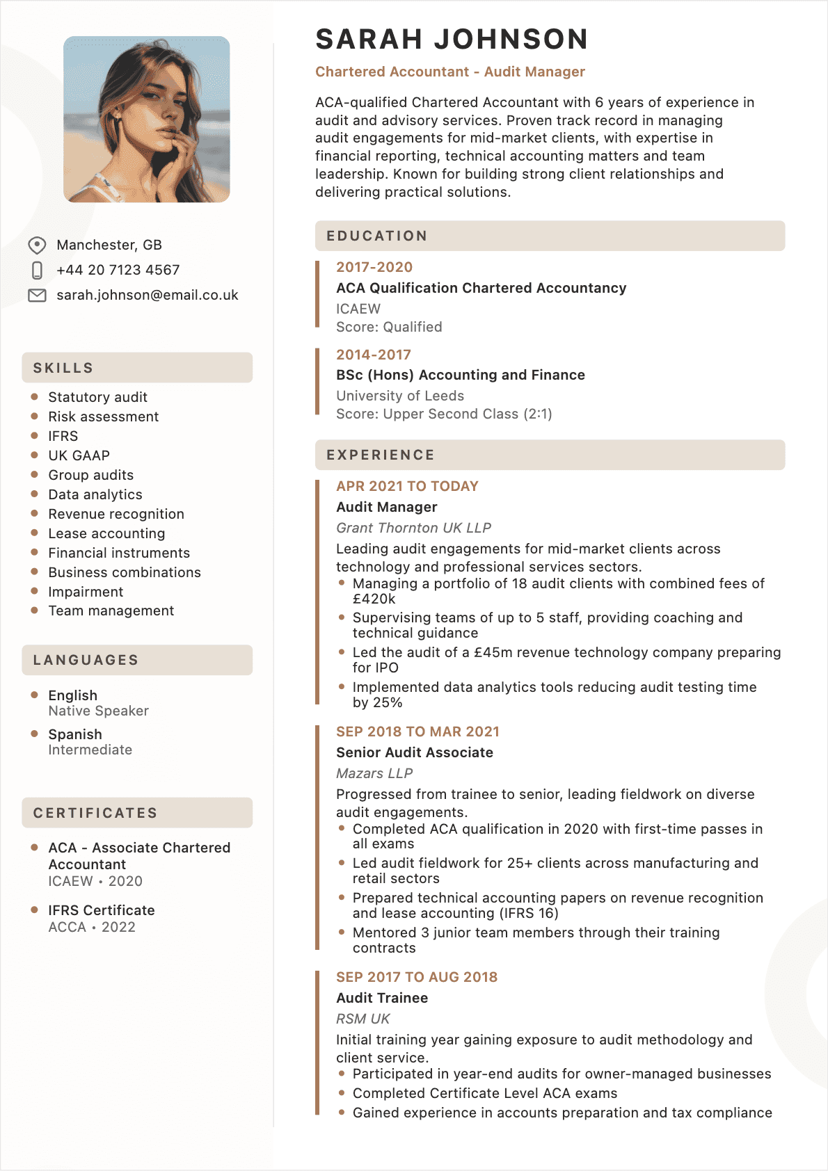 Certified Public Accountant Confirmé - Certified Public Accountant Resume