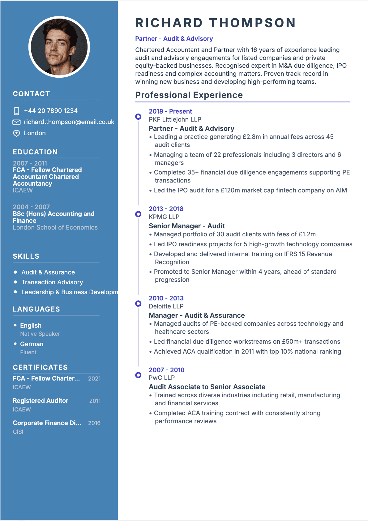 Resume CPA Senior - CPA Resume
