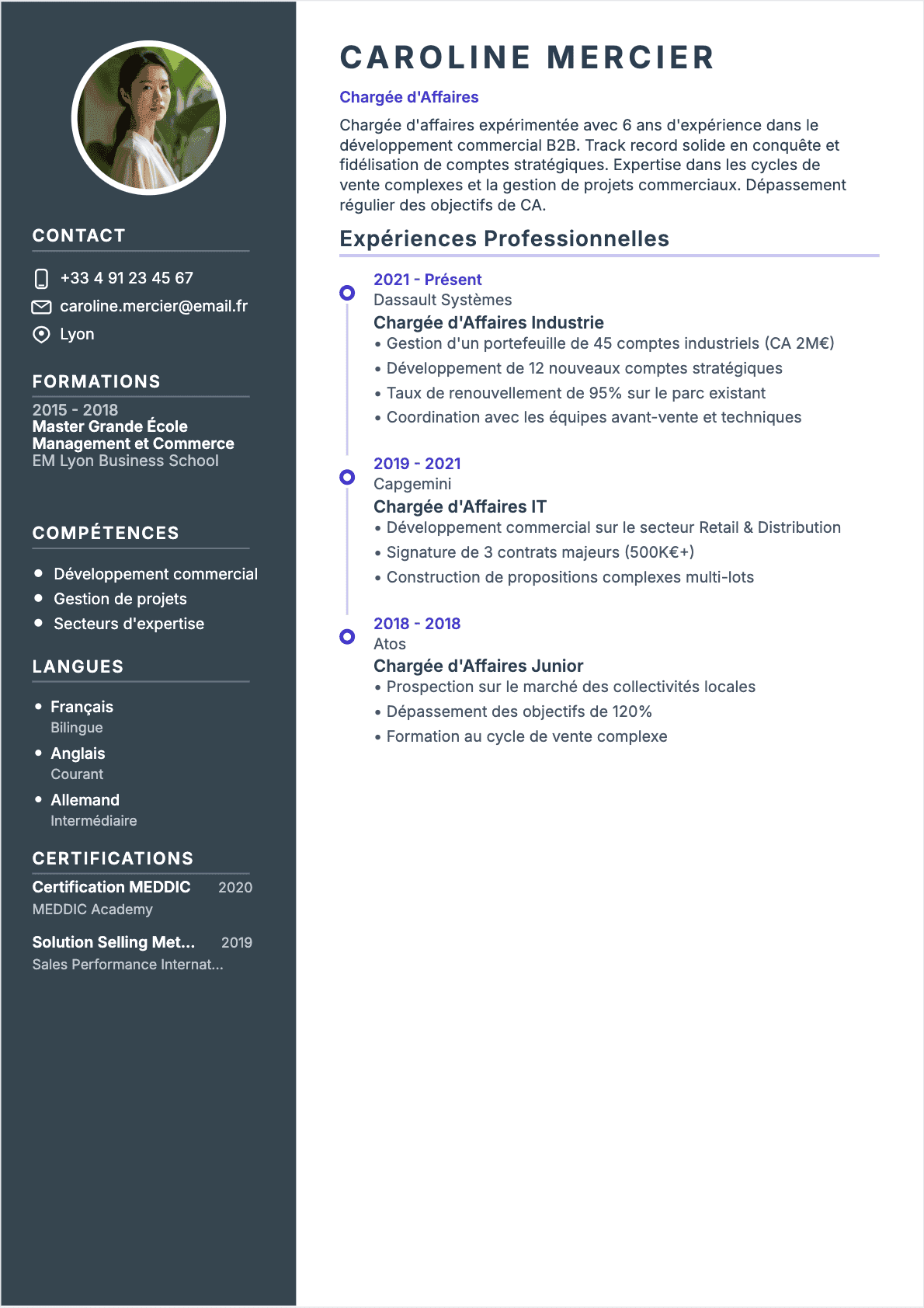 CV Chargé d'affaires Confirmé - CV Chargé d'affaires