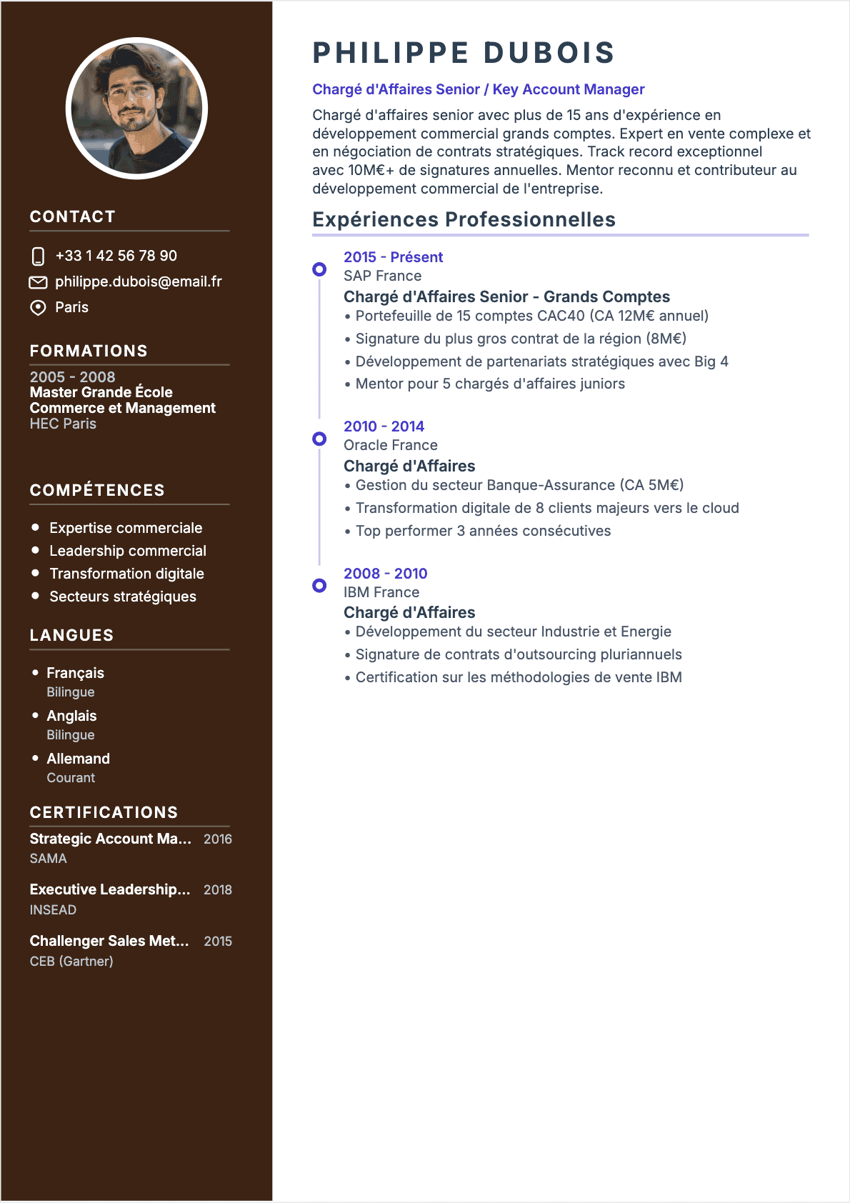 CV Chargé d'affaires Senior - CV Chargé d'affaires