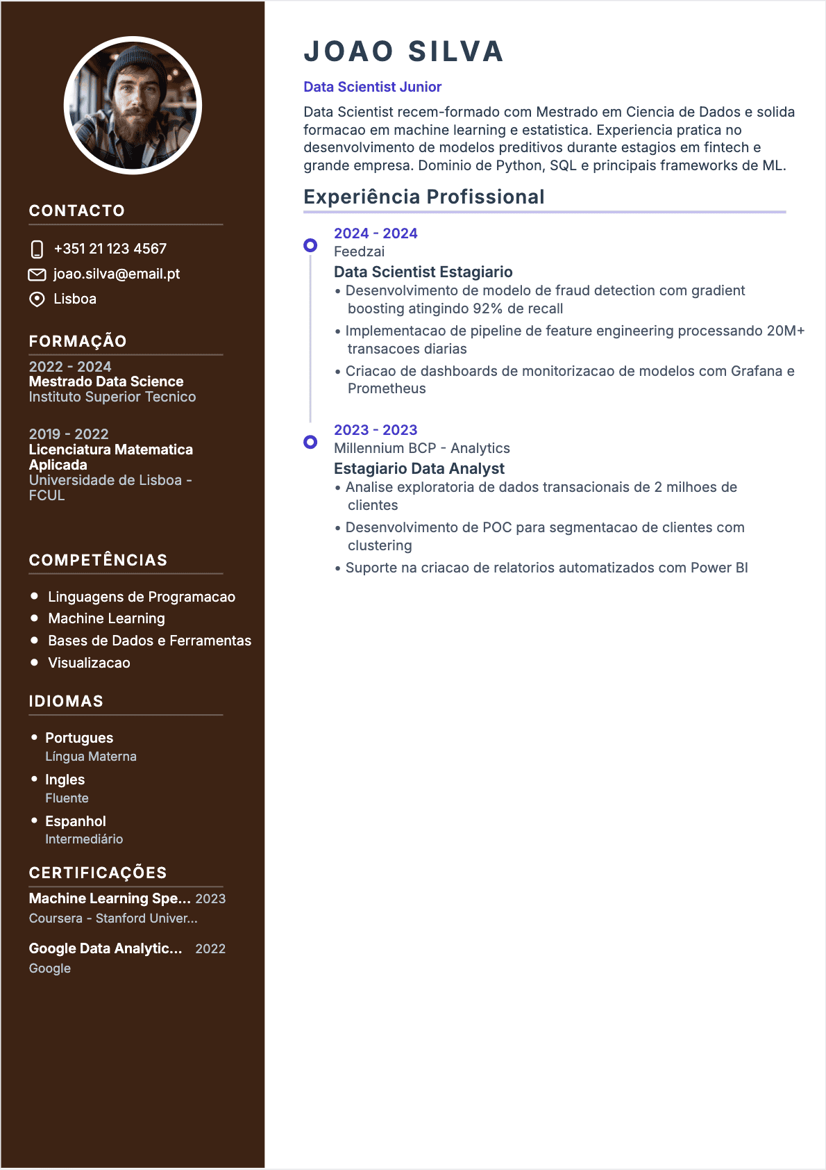CV Cientista de dados Junior - CV Cientista de dados