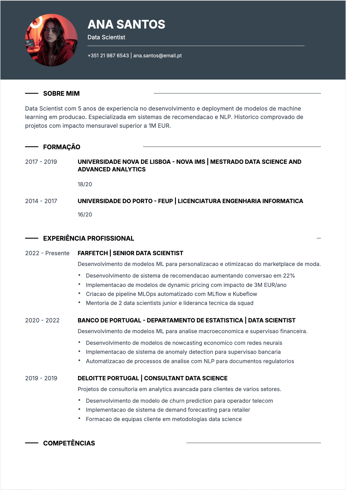 CV Cientista de dados