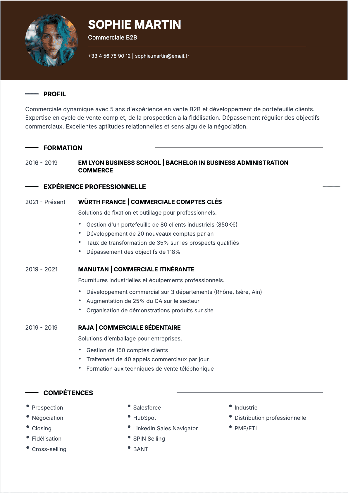 Commercial Confirmé - CV Commercial