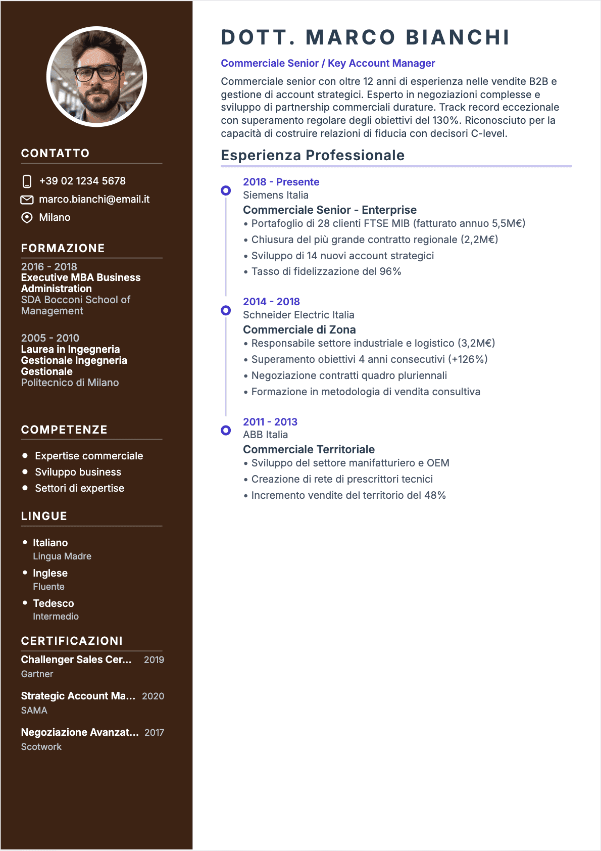 CV Commerciale Senior - CV Commerciale