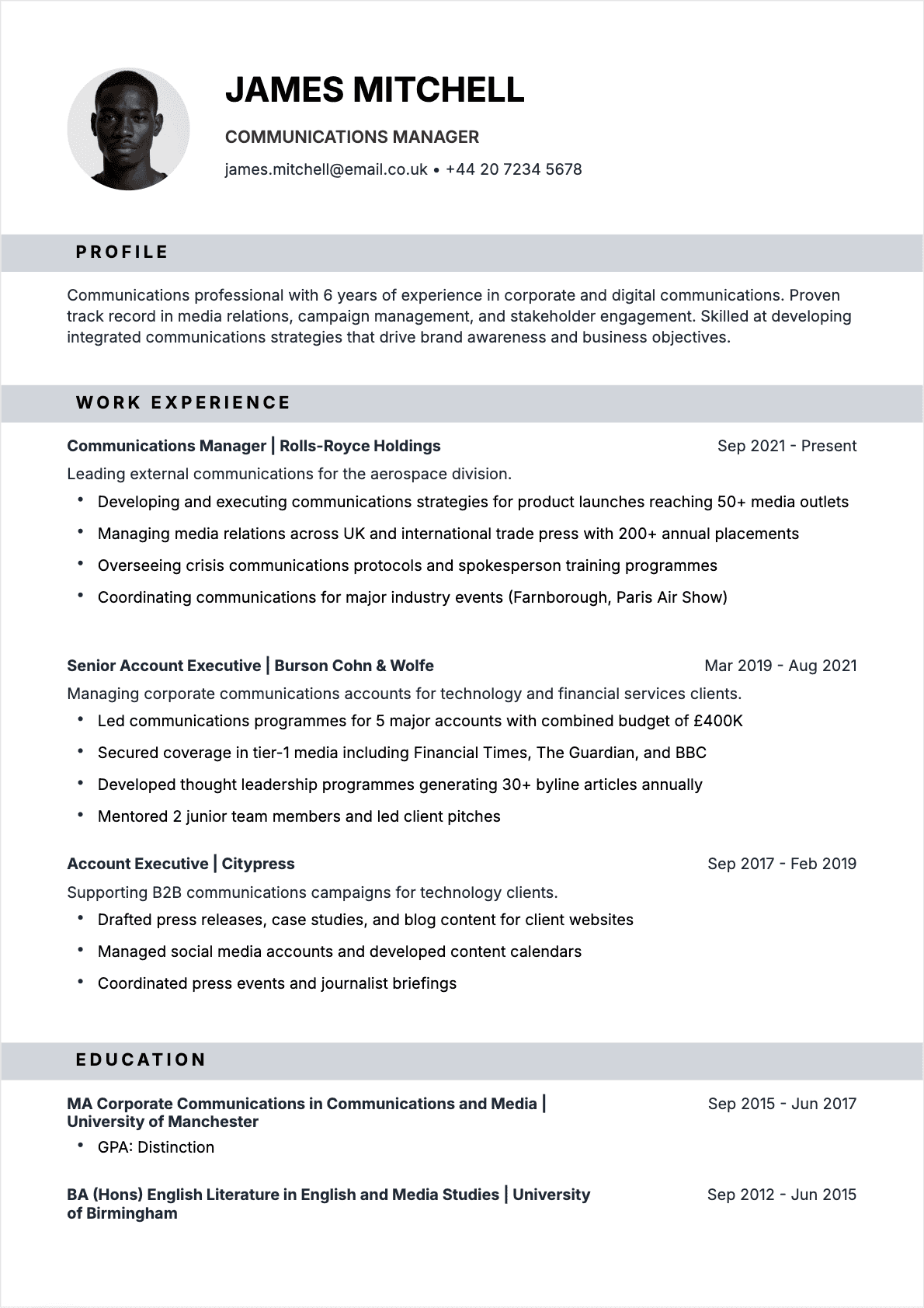 Communications Specialist Confirmé - Communications Specialist Resume
