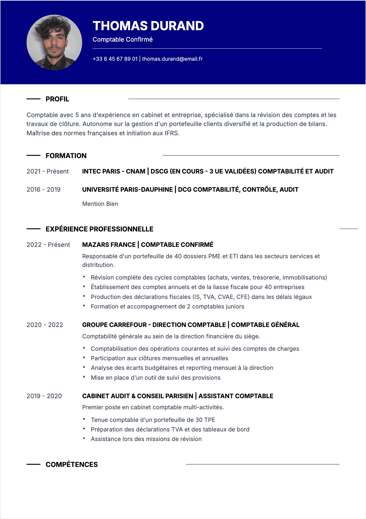 CV Comptable Confirmé - CV Comptable