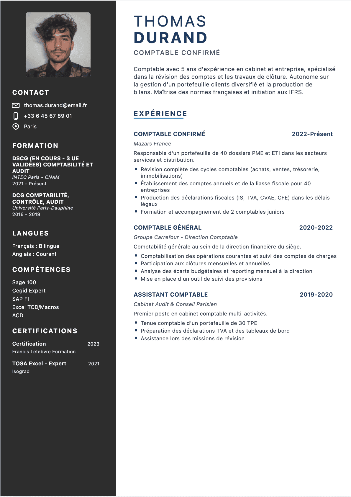 CV Comptable Confirmé - CV Comptable