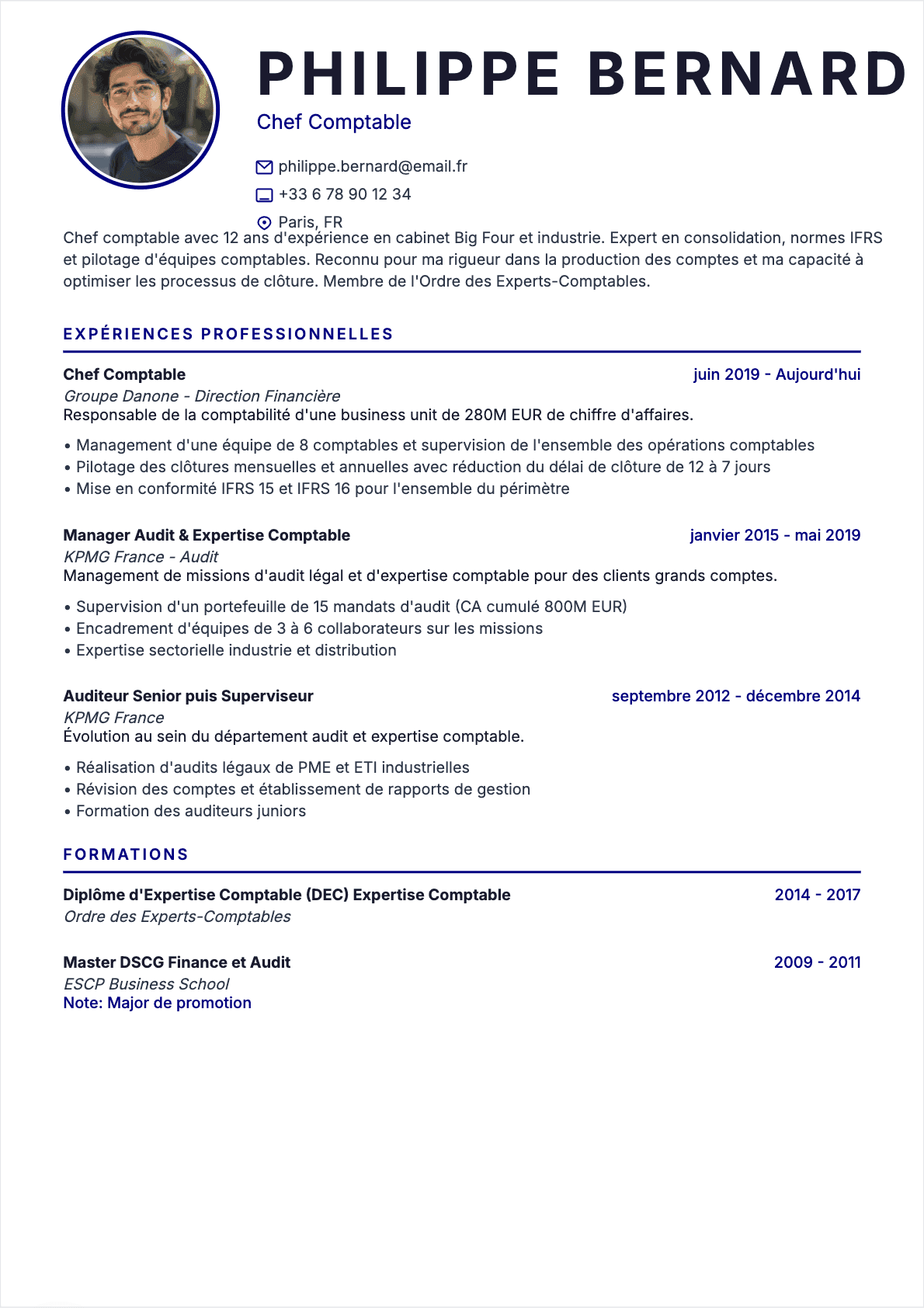 Comptable Senior - CV Comptable