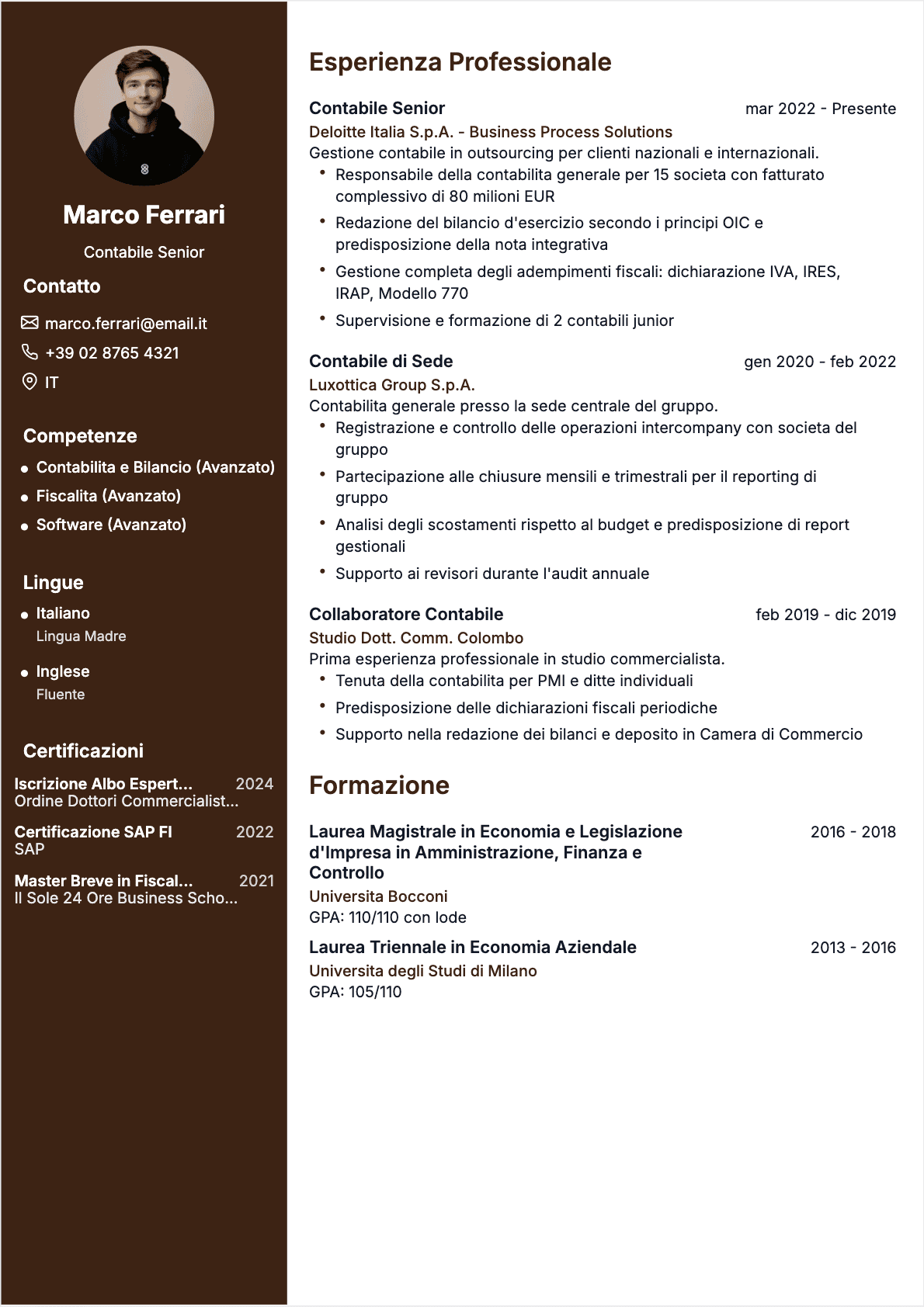 CV Contabile Confirmé - CV Contabile