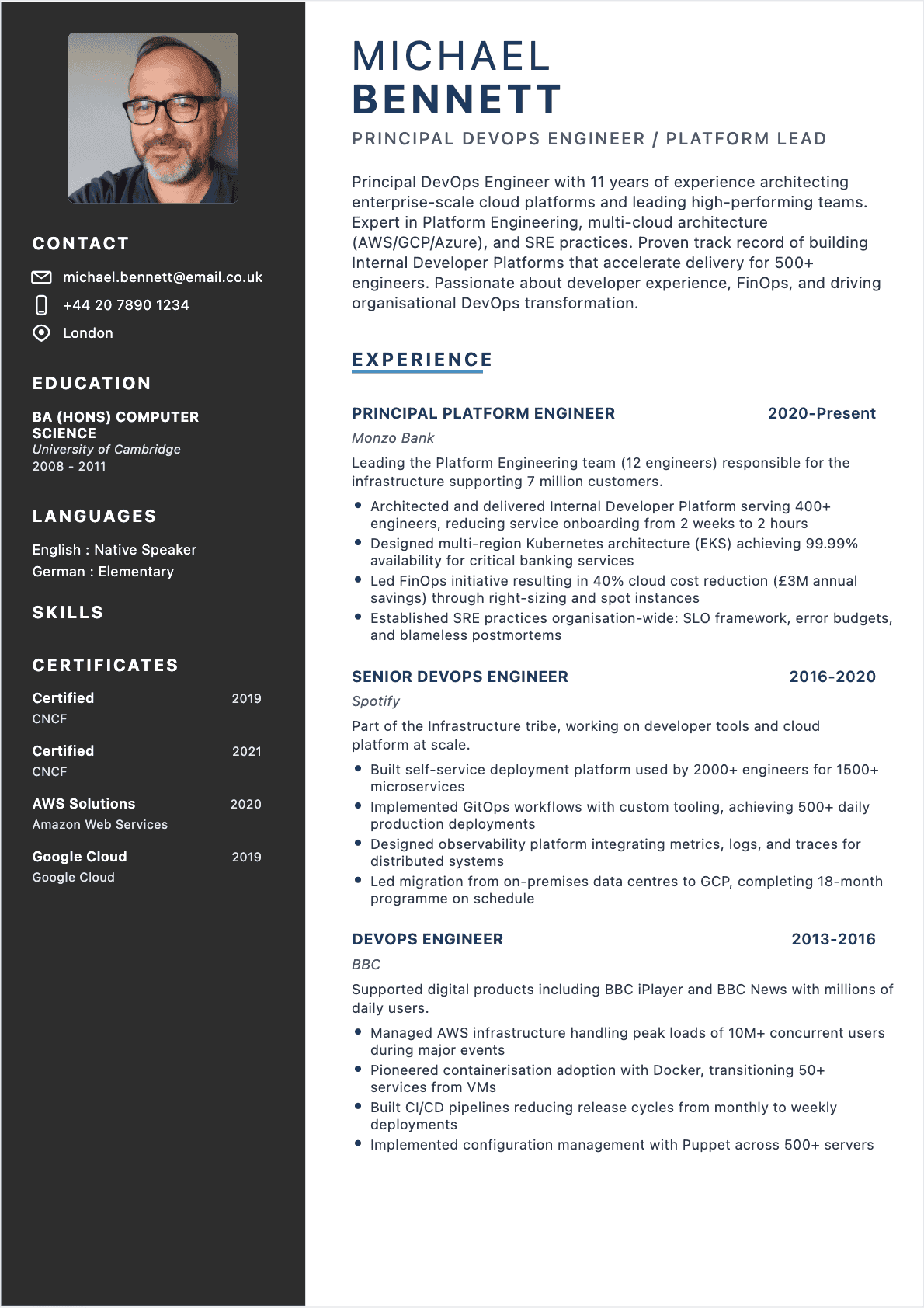 Resume DevOps Engineer Senior - DevOps Engineer Resume