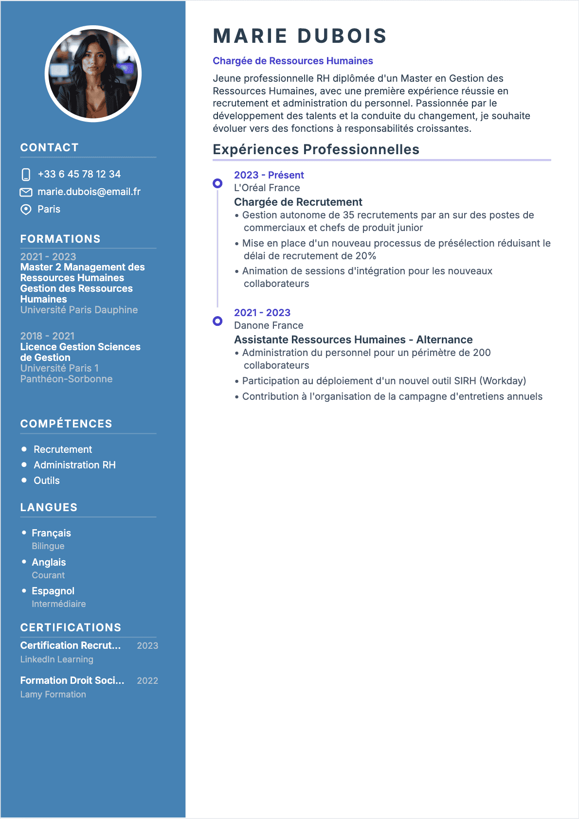 CV Directeur des ressources humaines Junior - CV Directeur des ressources humaines