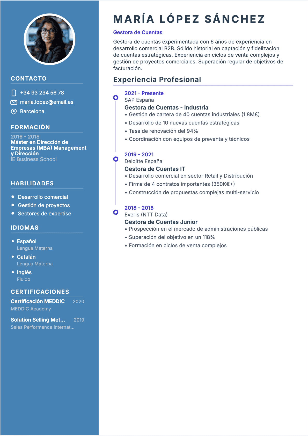 Business Developer Confirmé - CV Business Developer