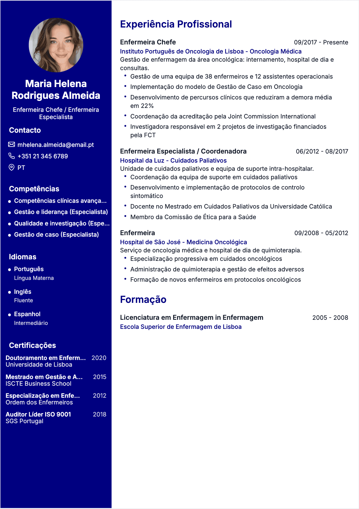 CV Enfermeiro Senior - CV Enfermeiro