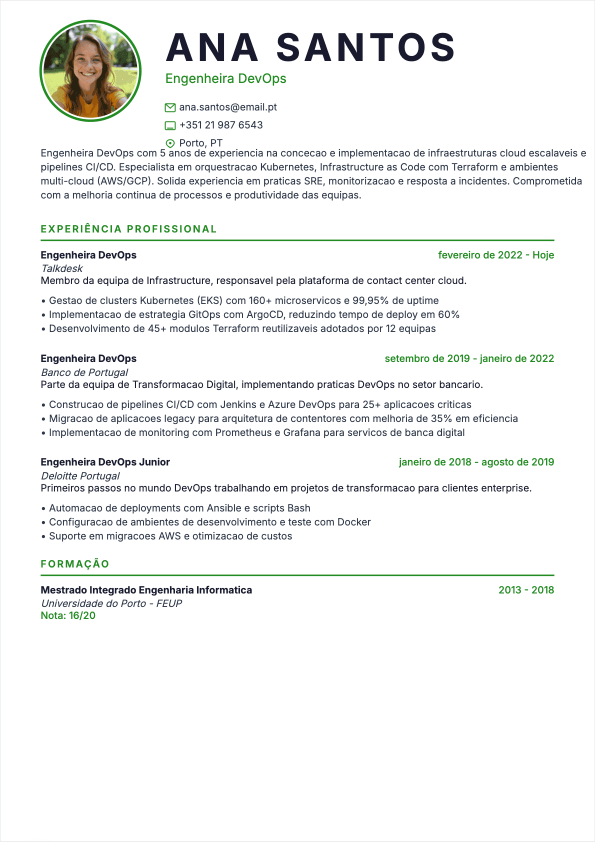CV Engenheiro DevOps