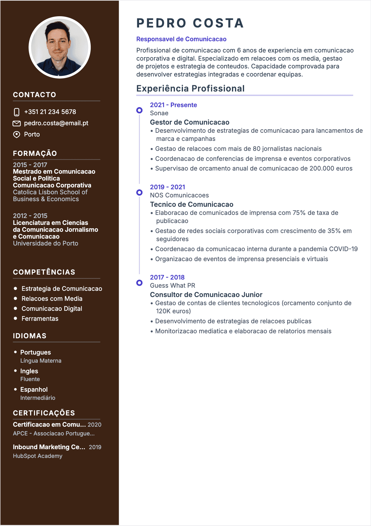CV Especialista em comunicação Confirmé - CV Especialista em comunicação