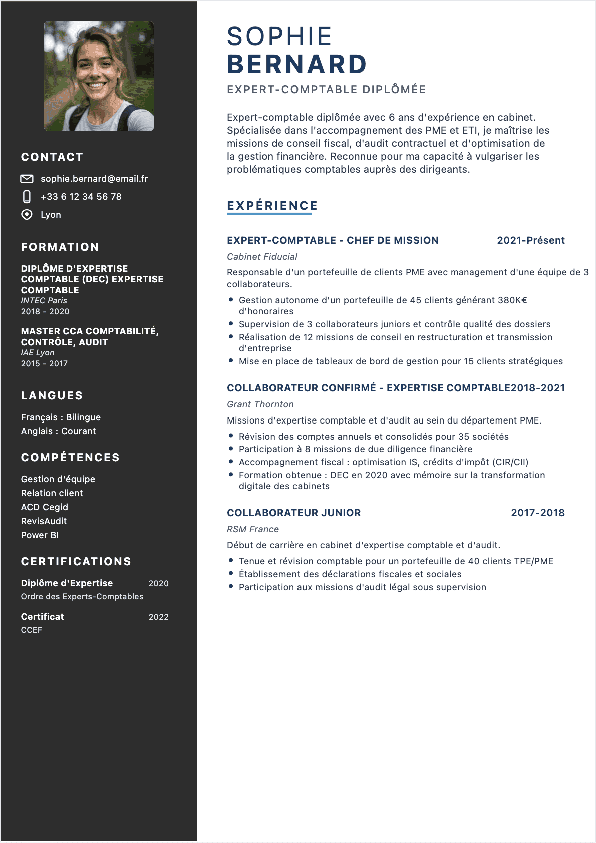 CV Expert-comptable Confirmé - CV Expert-comptable