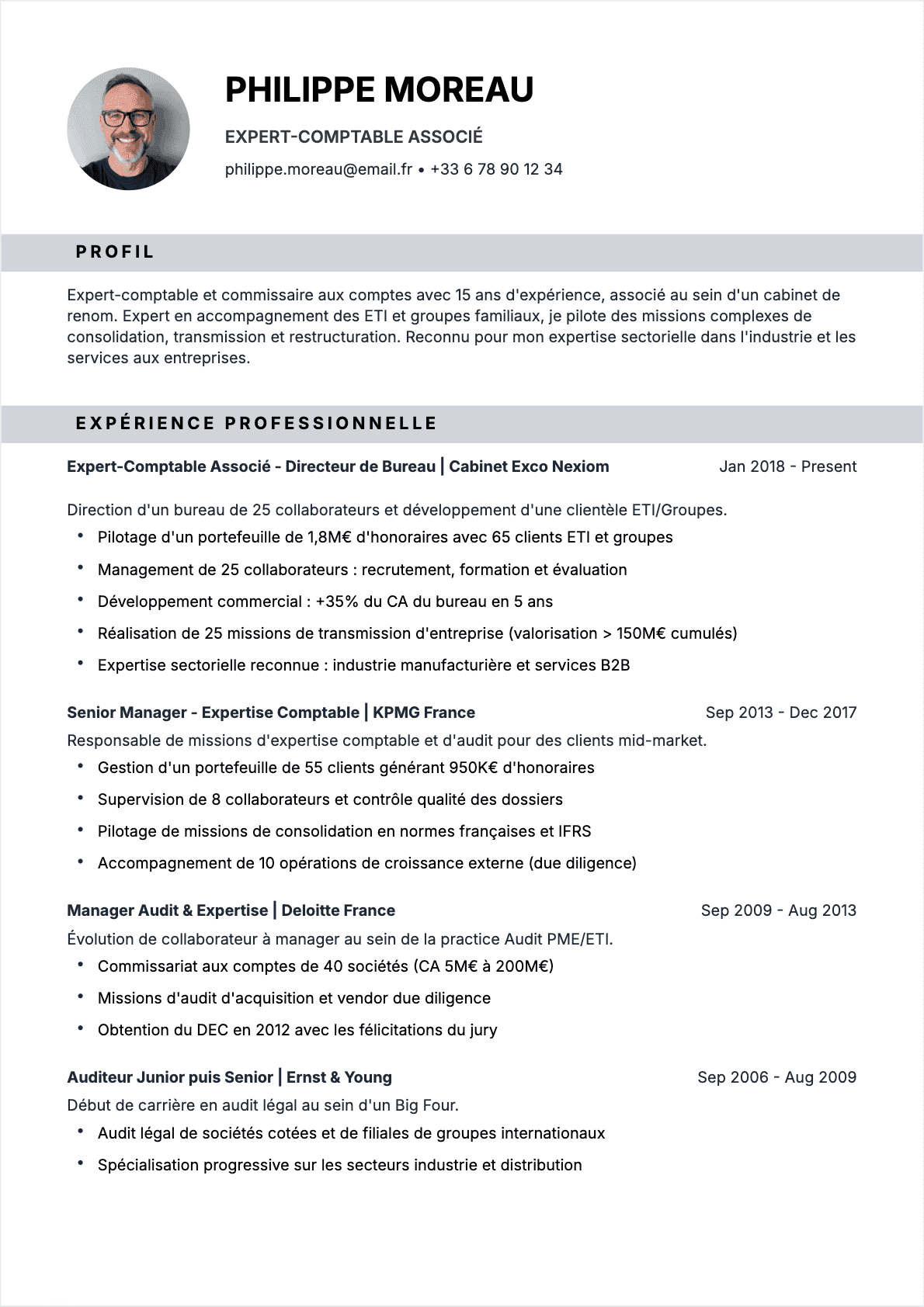 CV Expert-comptable Senior - CV Expert-comptable
