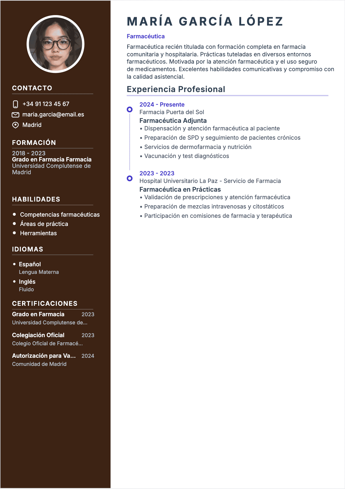 CV Farmaceutico Junior - CV Farmaceutico