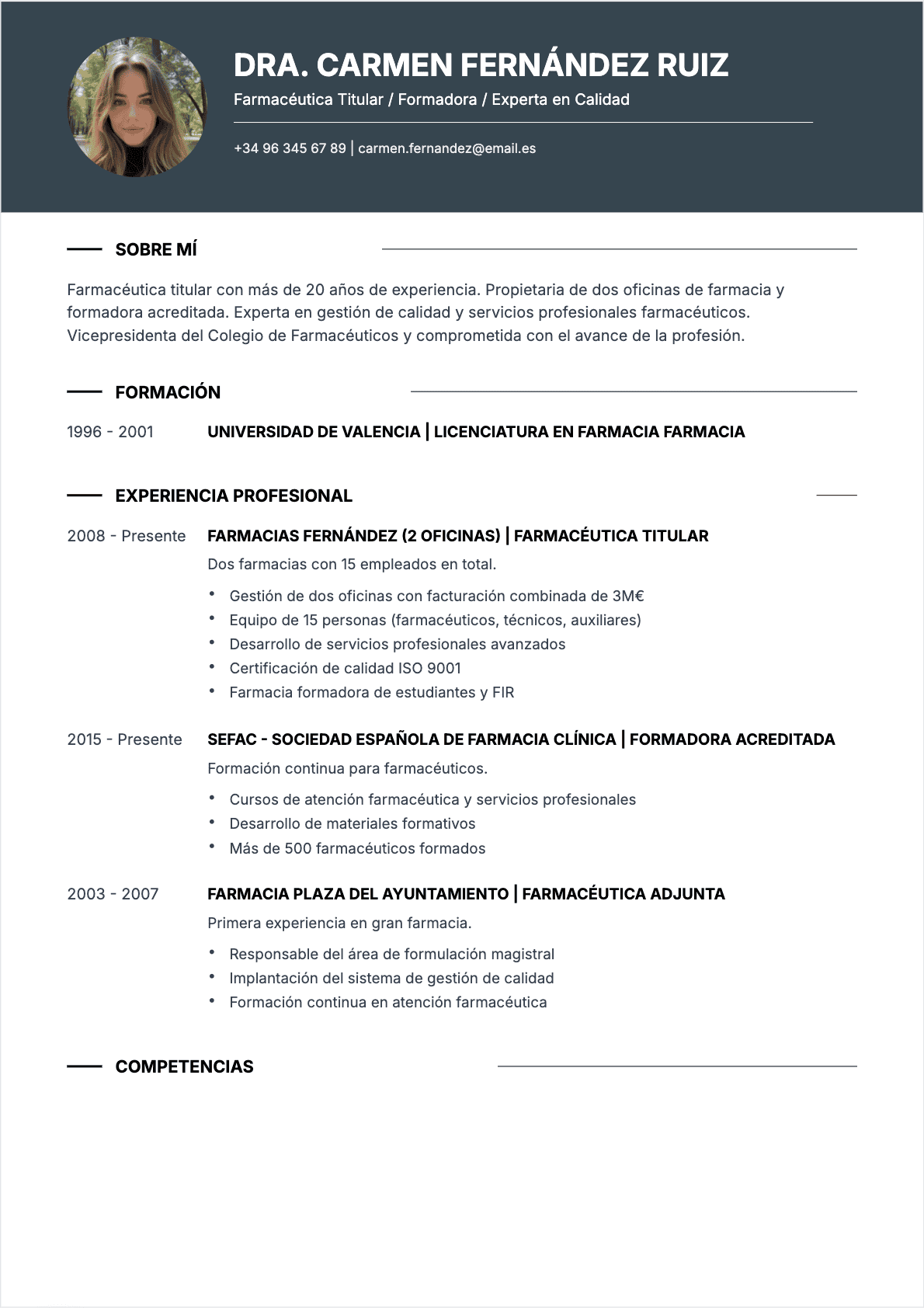 Pharmacist Senior - CV Pharmacist