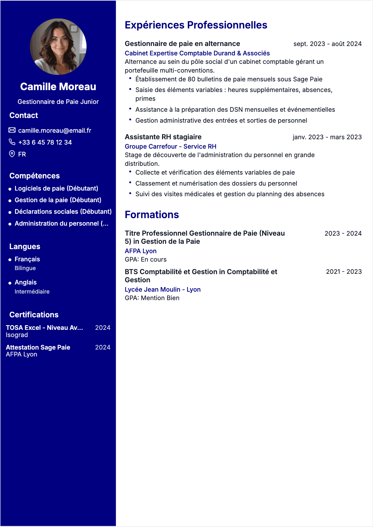 CV Payroll Manager Junior - CV Payroll Manager