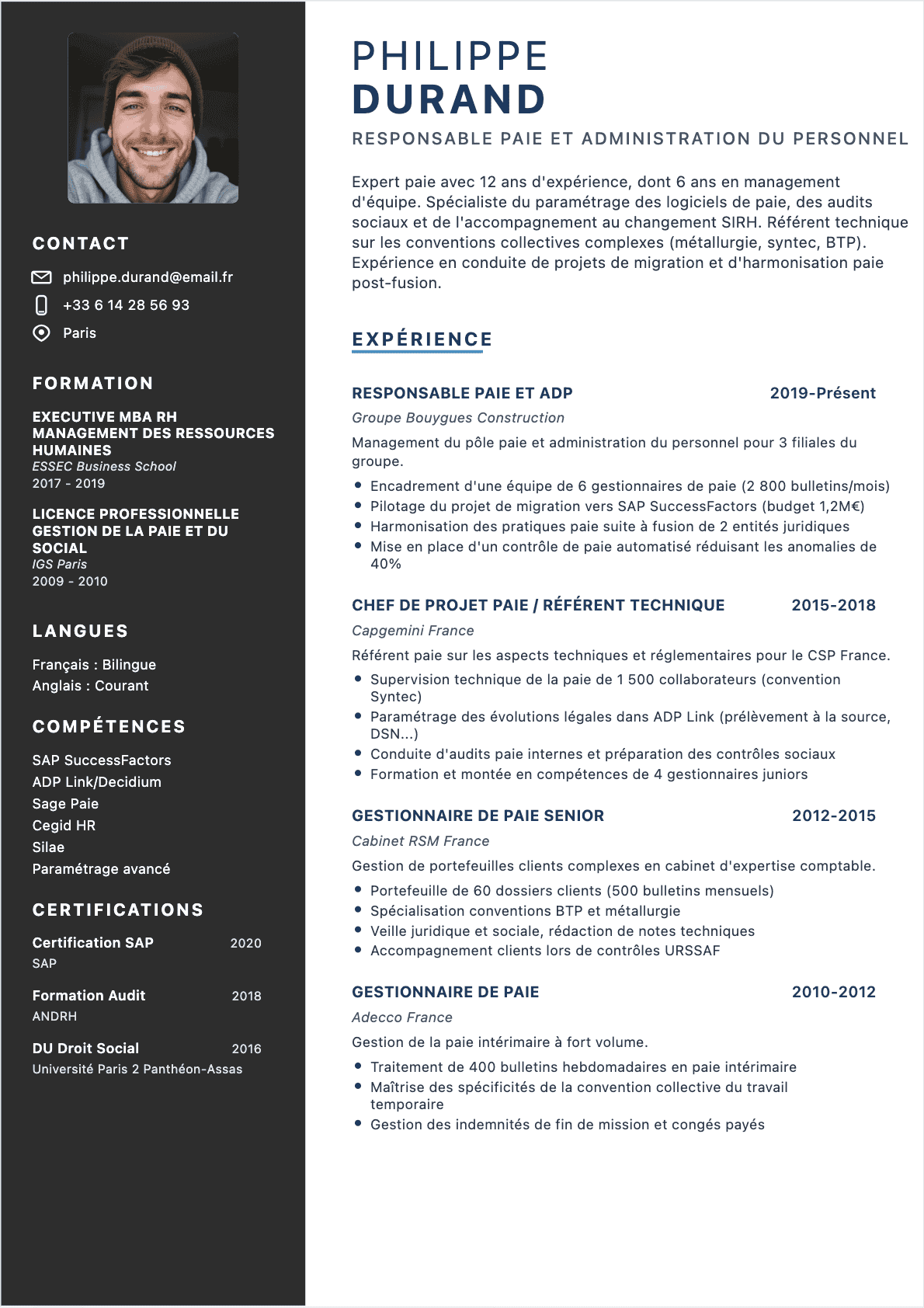 Payroll Manager Senior - CV Payroll Manager