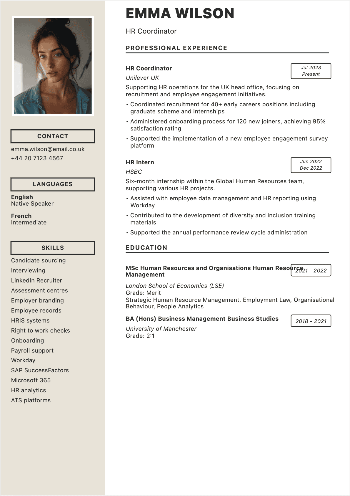 Resume HR Director Junior - HR Director Resume