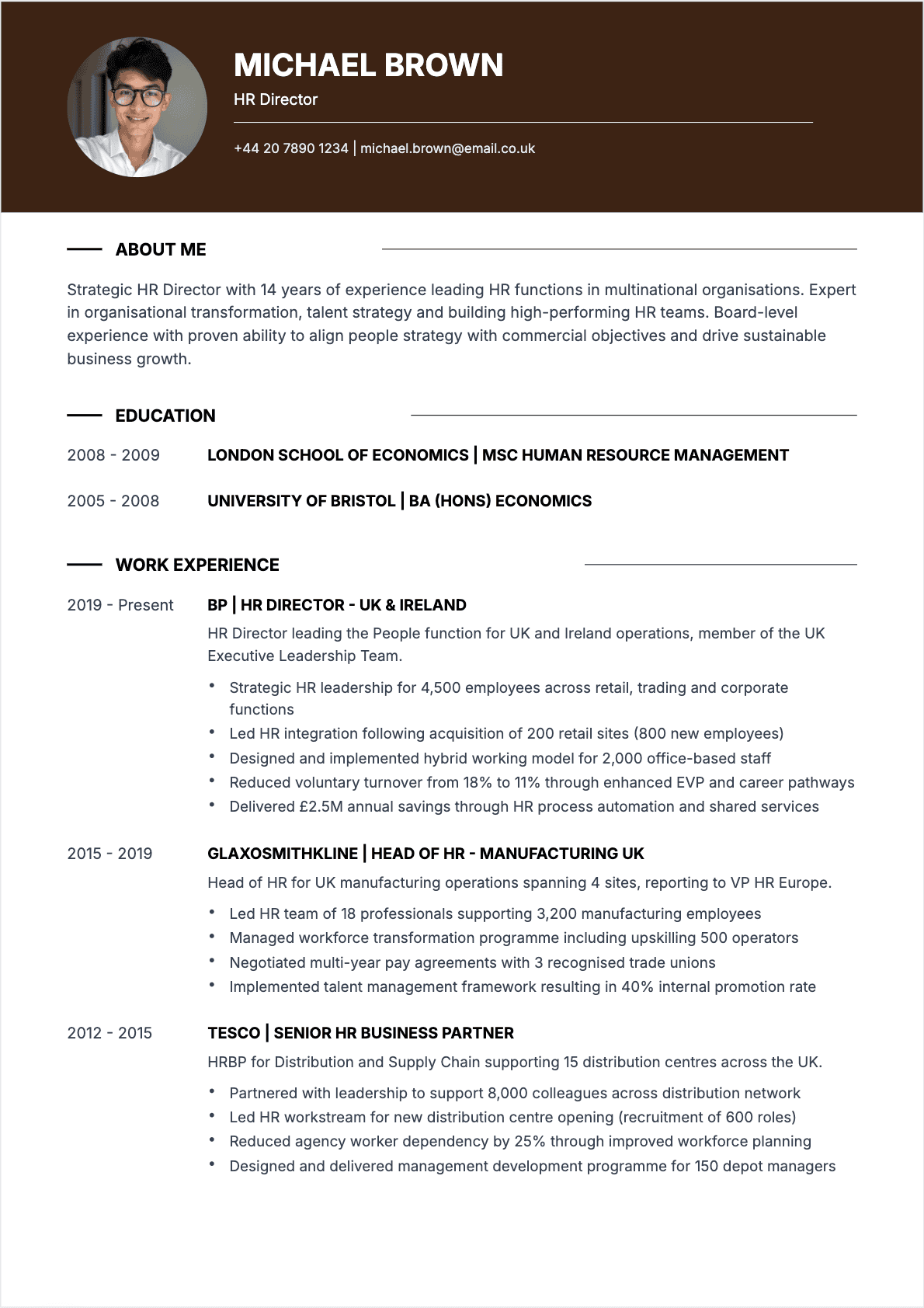 Resume HR Manager Senior - HR Manager Resume