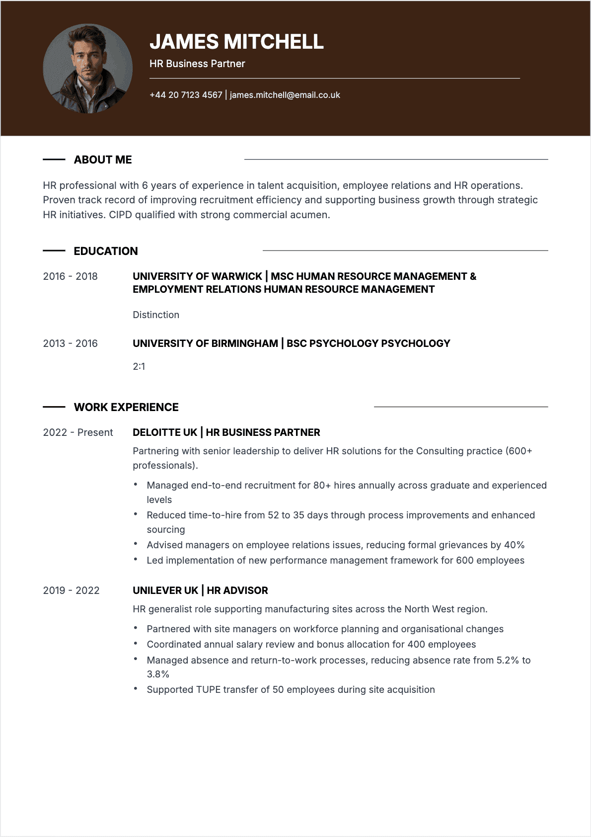 Resume HR Specialist Confirmé - HR Specialist Resume