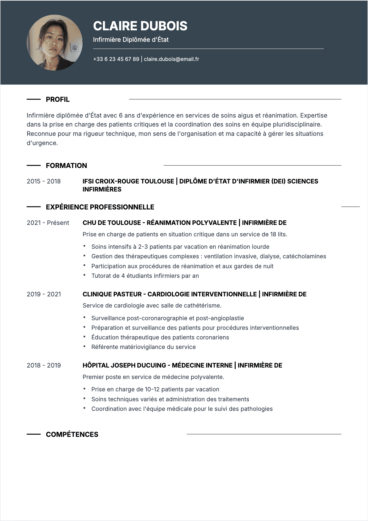 CV Infirmier Confirmé - CV Infirmier