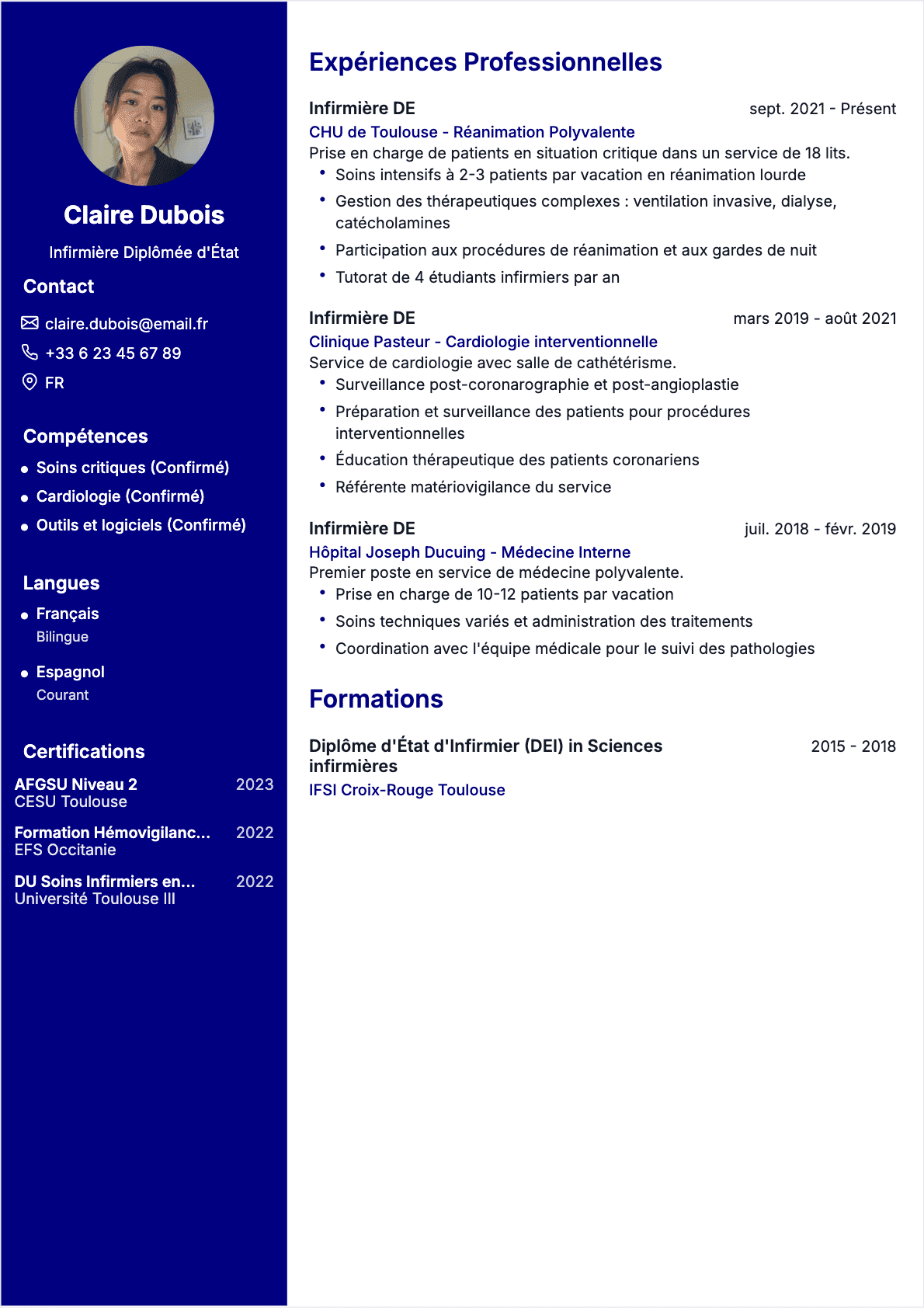 Infirmier Confirmé - CV Infirmier