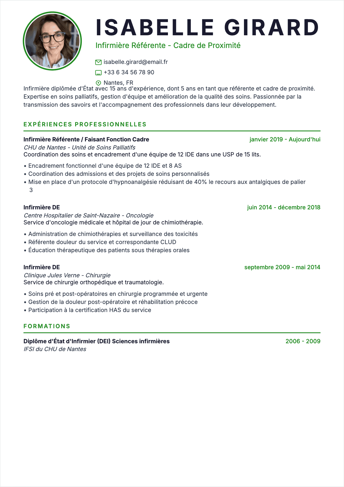 Infirmier Senior - CV Infirmier