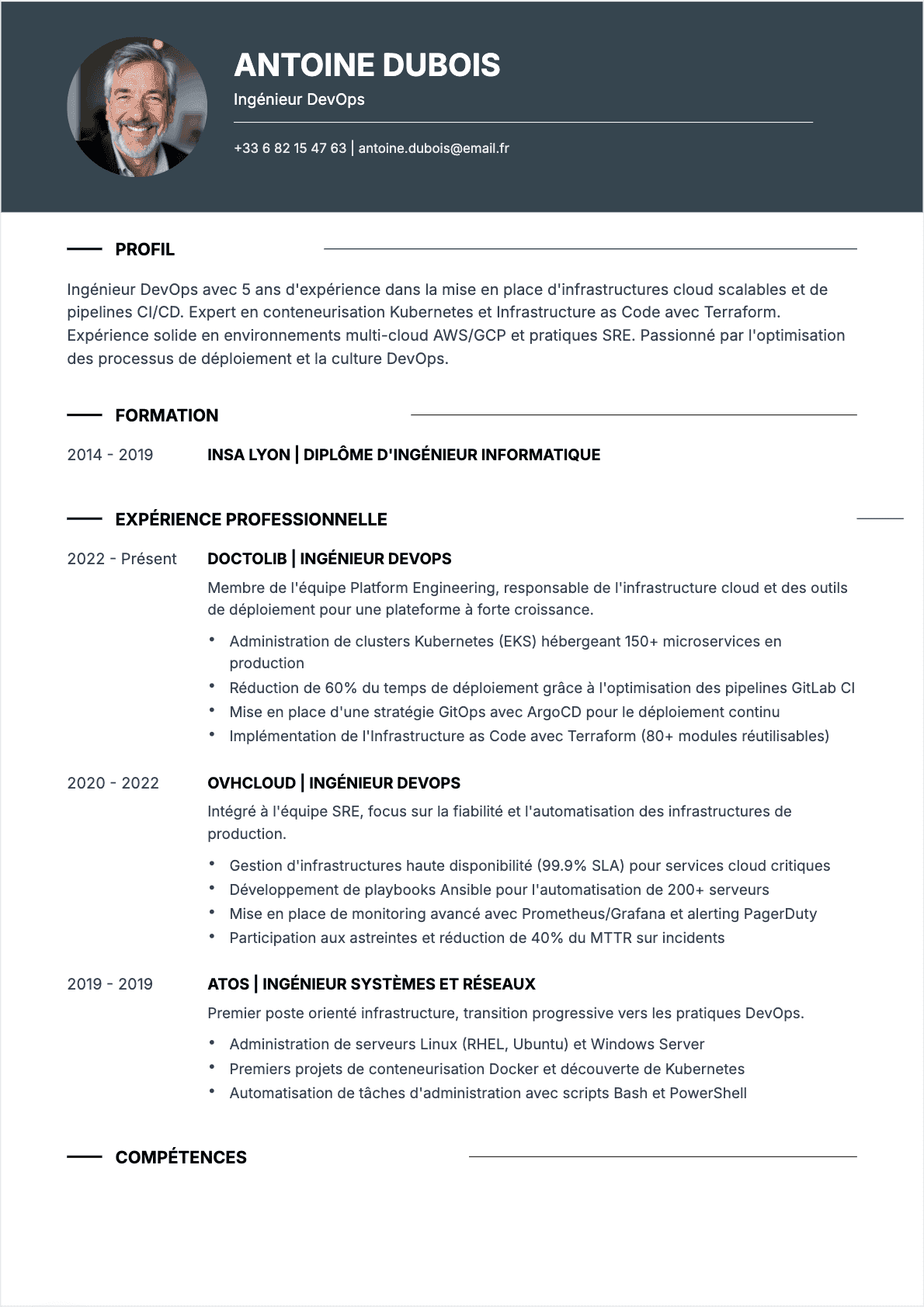 CV Ingénieur DevOps Confirmé - CV Ingénieur DevOps