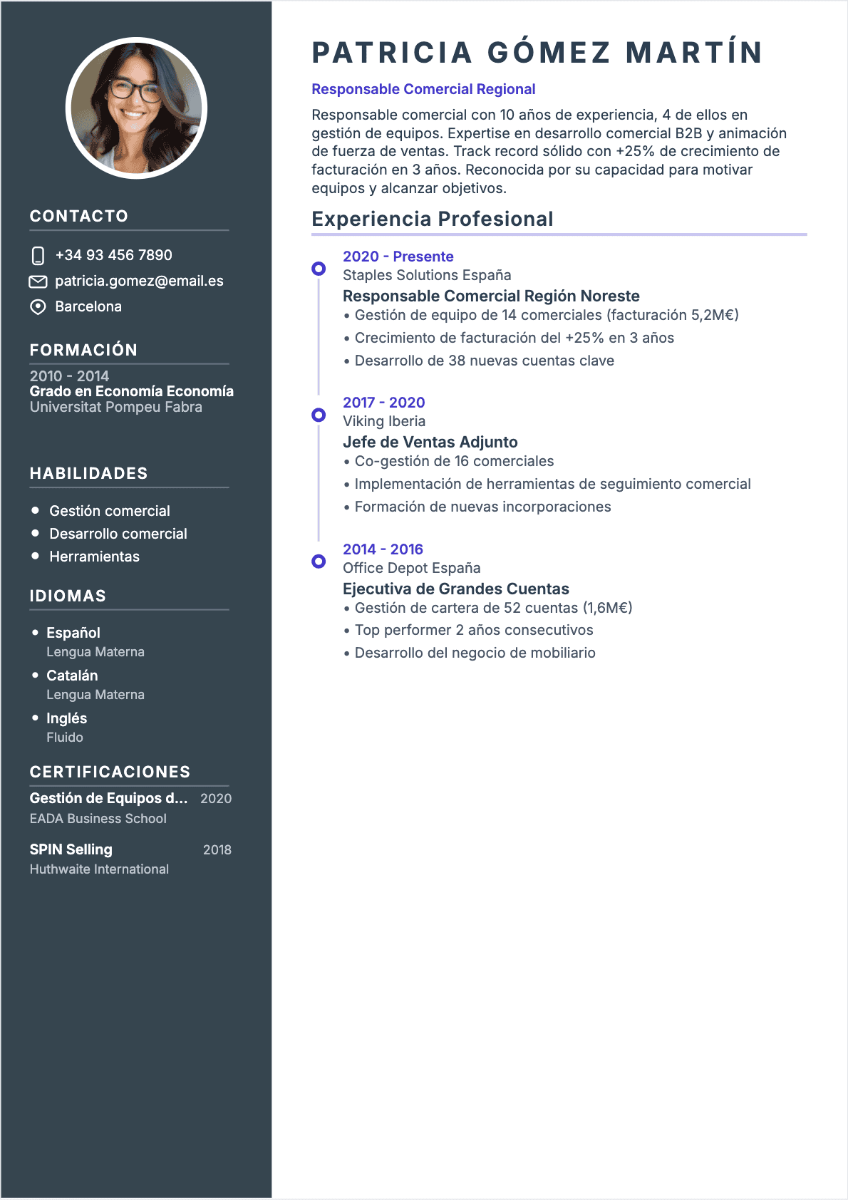 CV Jefe de Ventas Confirmé - CV Jefe de Ventas