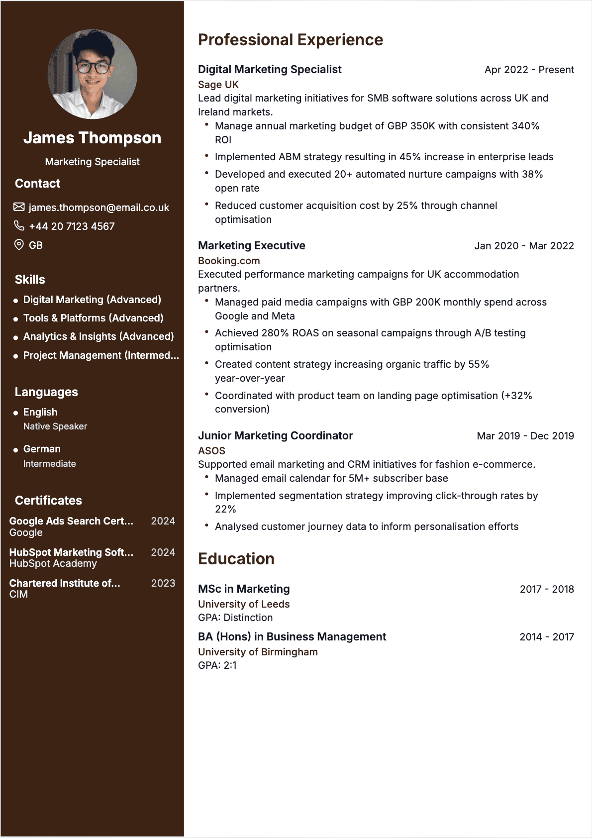 Marketing Officer Confirmé - Marketing Officer Resume