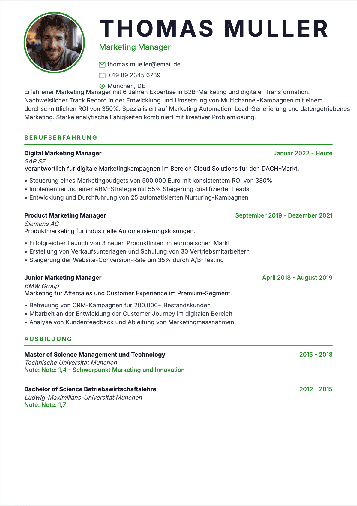 Marketing-Spezialist Confirmé - Marketing-Spezialist Lebenslauf