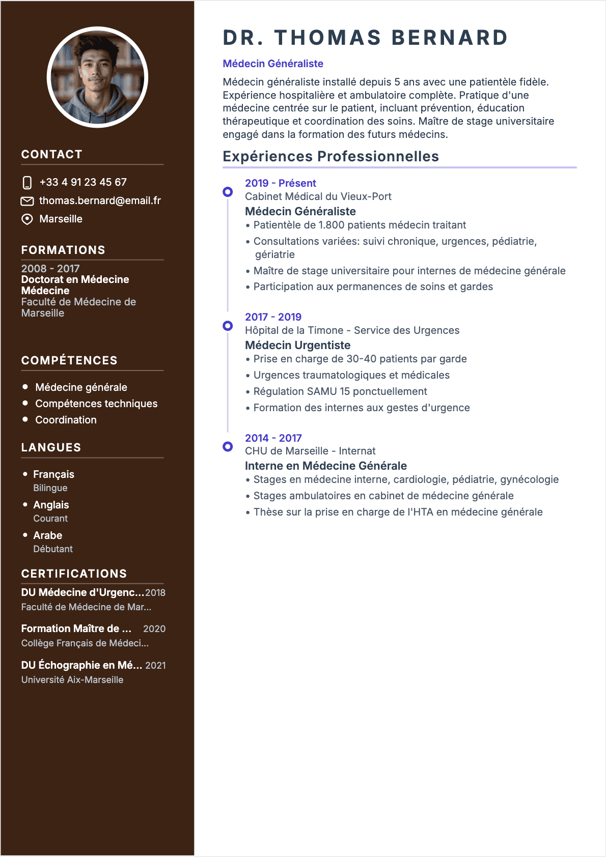 CV Médecin Confirmé - CV Médecin