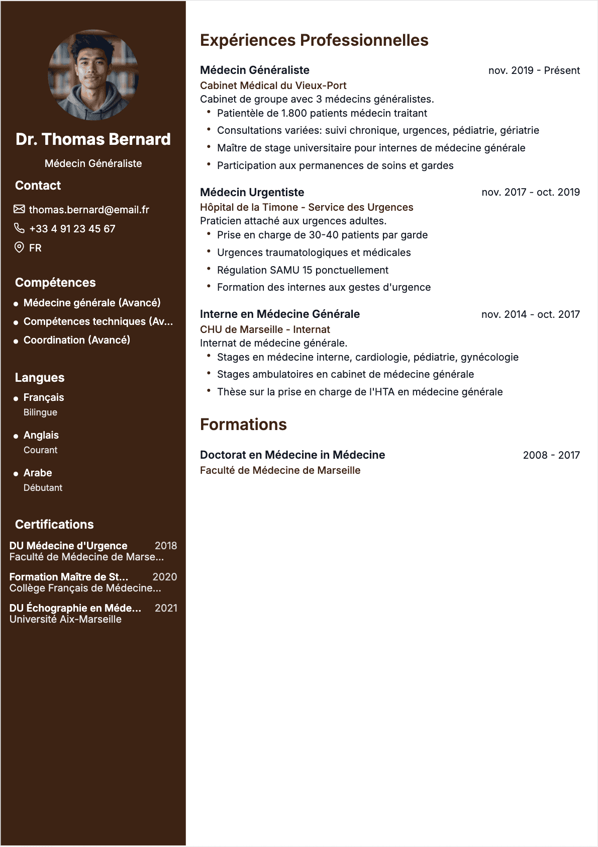CV Médecin Confirmé - CV Médecin
